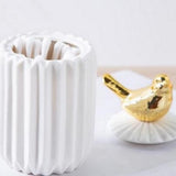 Max Creative Ceramic Toothpick Holder Dispenser with Lid