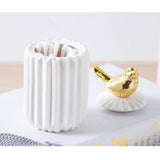 Max Creative Ceramic Toothpick Holder Dispenser with Lid