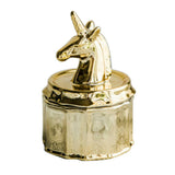 Max Nordic Style Ceramic Unicorn Furnishing Articles Jewerly Storage Box
