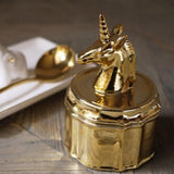 Max Nordic Style Ceramic Unicorn Furnishing Articles Jewerly Storage Box