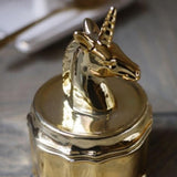 Max Nordic Style Ceramic Unicorn Furnishing Articles Jewerly Storage Box