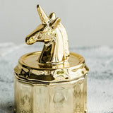Max Nordic Style Ceramic Unicorn Furnishing Articles Jewerly Storage Box