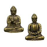 Max Brass Mini Antique Sakyamuni Buddha Statue Ornaments Meditation Seated A
