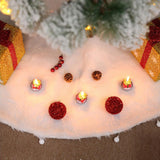 Max White Christmas Tree Plush Skirt for Christmas Holiday Party Decoration S