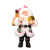 Max Resin Santa Claus Pendants for Christmas Tree Hanging Ornament Red and Green