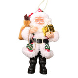 Max Resin Santa Claus Pendants for Christmas Tree Hanging Ornament Red and Green