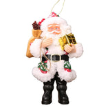 Max Resin Santa Claus Pendants for Christmas Tree Hanging Ornament Red and Green