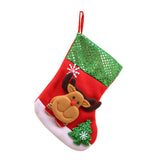 Max Non-woven Cloth Christmas Stockings Xmas Decor Pendant Gift Bag M Elk