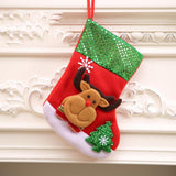 Max Non-woven Cloth Christmas Stockings Xmas Decor Pendant Gift Bag M Elk