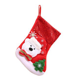 Maxbell  Non-woven Cloth Christmas Stockings Xmas Decor Pendant Gift Bag M Bear
