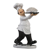 French Chef Figurine Kitchen Ornaments Resin Cook Statue Noodles