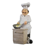 French Chef Figurine Kitchen Ornaments Resin Cook Statue Cooking
