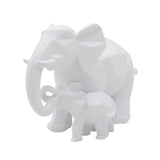 Max White Mother and Baby Elephant Statue/ Figurine Bedroom Home Garden Decor