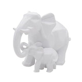 Max White Mother and Baby Elephant Statue/ Figurine Bedroom Home Garden Decor