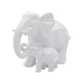 Max White Mother and Baby Elephant Statue/ Figurine Bedroom Home Garden Decor