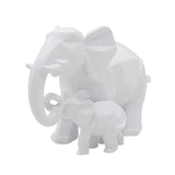 Max White Mother and Baby Elephant Statue/ Figurine Bedroom Home Garden Decor