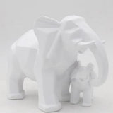 Max White Mother and Baby Elephant Statue/ Figurine Bedroom Home Garden Decor