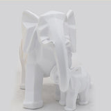 Max White Mother and Baby Elephant Statue/ Figurine Bedroom Home Garden Decor