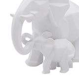 Max White Mother and Baby Elephant Statue/ Figurine Bedroom Home Garden Decor