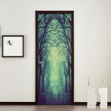 Max 3D Door Mural Sticker Removable Waterproof Wallpaper for Halloween Decor