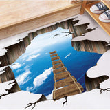 Max Self-adhesive Waterproof DIY 3D Sticker Mural f/Stairway Floor Wall Decor B