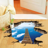 Max Self-adhesive Waterproof DIY 3D Sticker Mural f/Stairway Floor Wall Decor B