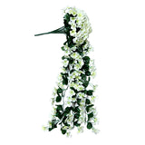 Artificial Silk Rose Flower Ivy Vine Hanging Garland Party Home Decor White