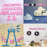 Max DIY 3D Pink Capital English Letters Wall Stickers J