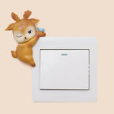 Max Cute Deer Shape Switch Decor Figures For Home Kitchen Bedroom Switch Decor C