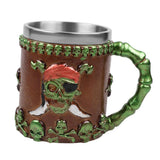 Max Halloween Pattern Coffee Tea Water Cup Stainless Steel + Resin  Brown