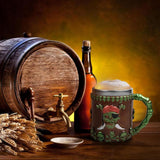 Max Halloween Pattern Coffee Tea Water Cup Stainless Steel + Resin  Brown