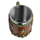 Max Halloween Pattern Coffee Tea Water Cup Stainless Steel + Resin  Brown