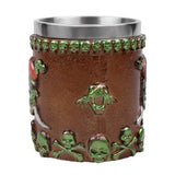 Max Halloween Pattern Coffee Tea Water Cup Stainless Steel + Resin  Brown