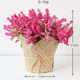 Max Artificial Lavender Gypsophila Flowers Bouquet Potted Flower Rose Red