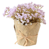 Max Artificial Lavender Gypsophila Flowers Bouquet Potted Flower Light Purple