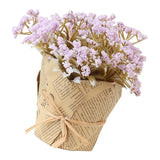 Max Artificial Lavender Gypsophila Flowers Bouquet Potted Flower Light Purple