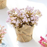 Max Artificial Lavender Gypsophila Flowers Bouquet Potted Flower Light Purple