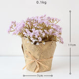Max Artificial Lavender Gypsophila Flowers Bouquet Potted Flower Light Purple