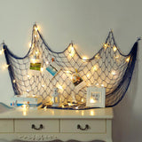 Max Mediterranean Style Fishnet Wall Hanging Decoration Pendant Blue_200X400cm