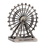 European retro zinc alloy Ferris wheel model ornaments Silver Gray XS
