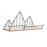 Max Nordic Style Iron Wall Shelf Wall Mounted Storage Rack  Black