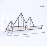 Max Nordic Style Iron Wall Shelf Wall Mounted Storage Rack  Black