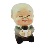 Max Creative Resin Statue the Elderly Figurine for Home Car Table Decor old Man