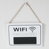 Max White Wooden Wifi Password Door Signs Rustic Home Hanging Decor Shop Hotel