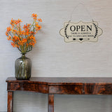 Max Wooden Open and Close Signs Double Sided Door Hanging Plaque White