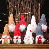 Max 8''Handmade Christmas Gnome Decoration Santa Figurines Xmas Tree Decor Red