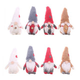 Max 8''Handmade Christmas Gnome Decoration Santa Figurines Xmas Tree Decor Red