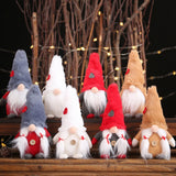 Max 8''Handmade Christmas Gnome Decoration Santa Figurines Xmas Tree Decor Red