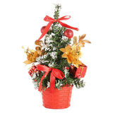 Max Mini Christmas Tree Holiday Festival Party Ornaments for Tabletop Red