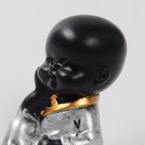 Max Ceramic Small Buddha Statue Monk Figurine Tea pet  Ornaments Style01